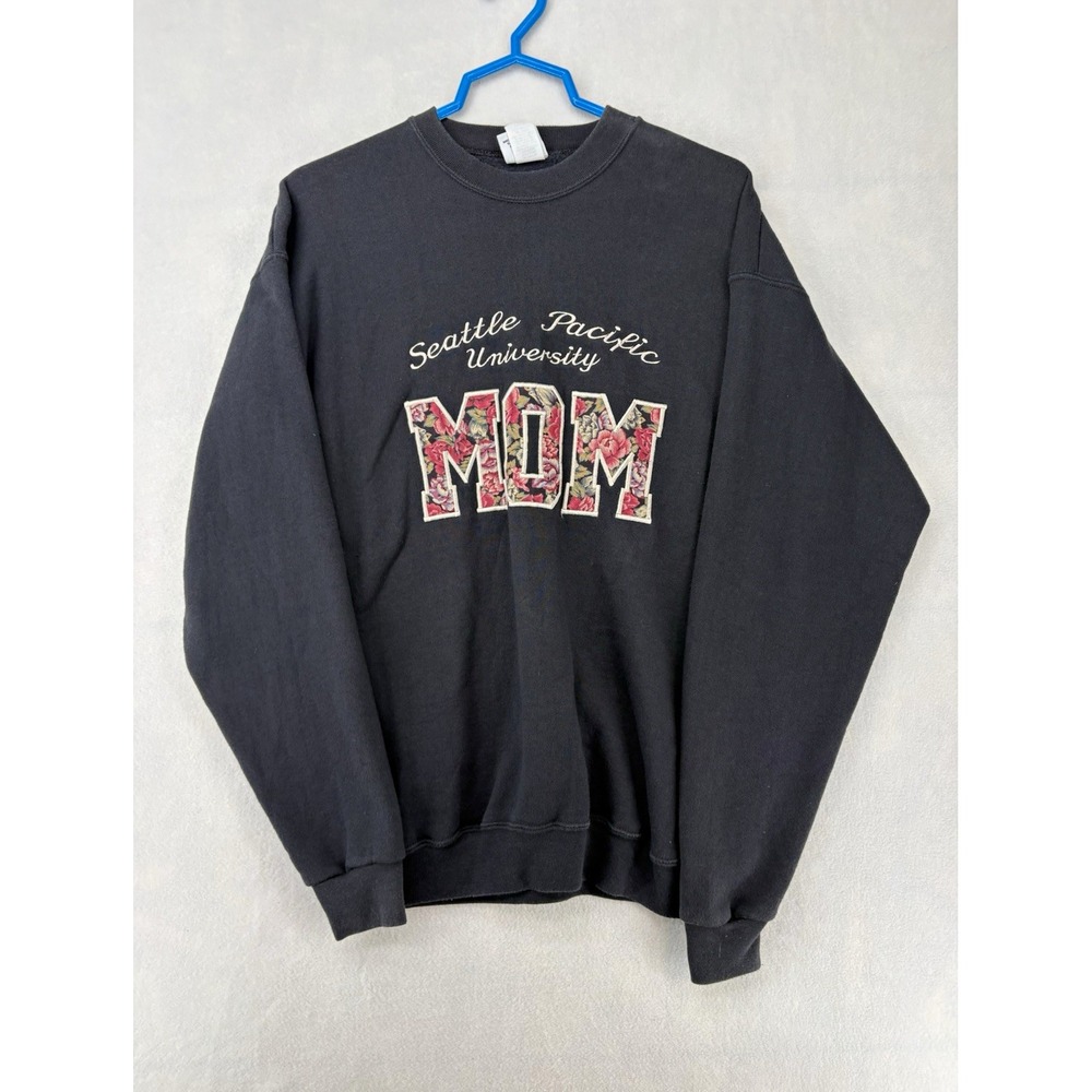 Redford Ltd Seattle Pacific University MOM Graphic Crewneck Fleece Sweatshirt L